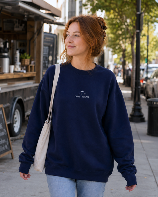 Christ Is King | Embroidered Crewneck