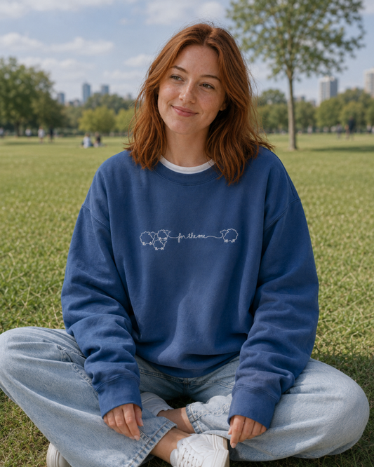 Leaves the 99 | Matthew 18:12 Embroidered Crewneck